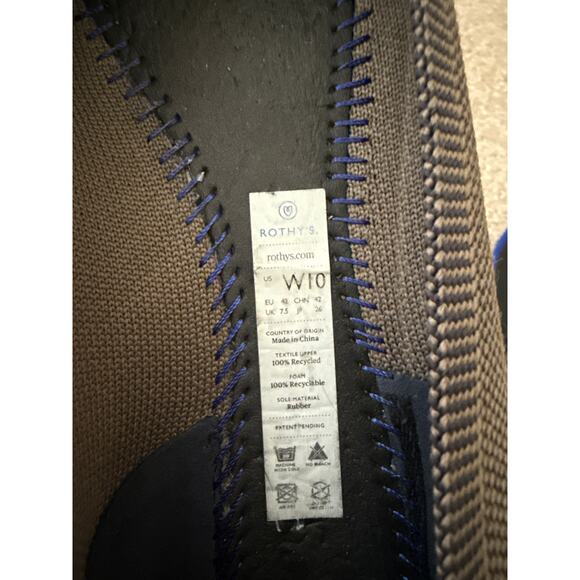 Rothy’s The Point Rare Retired Walnut Python Printed Gray Blue Flats Size 10 - Picture 9 of 9